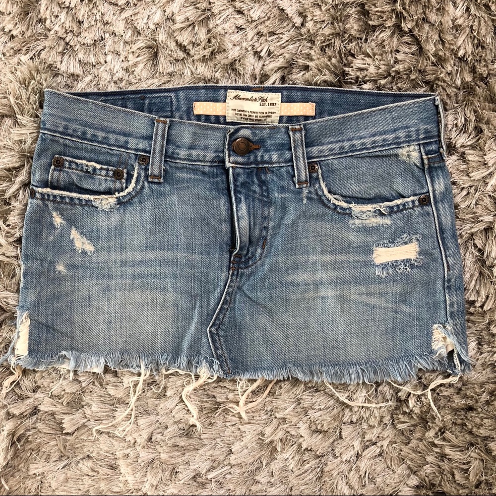 Abercrombie & Fitch | Distressed Denim Skirt
